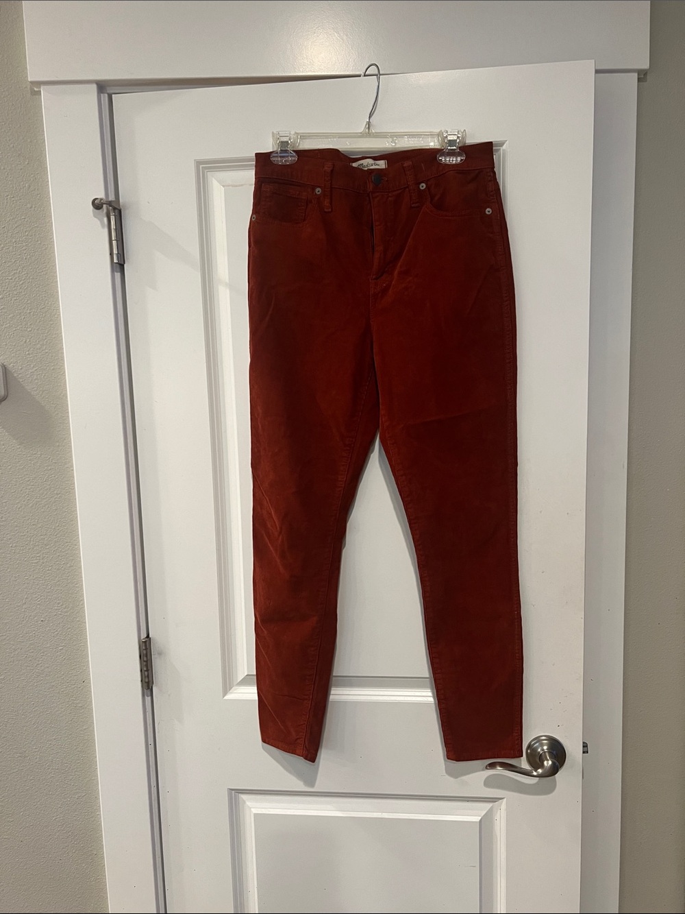 Madewell Slim Corduroy Jeans in Deep Rust